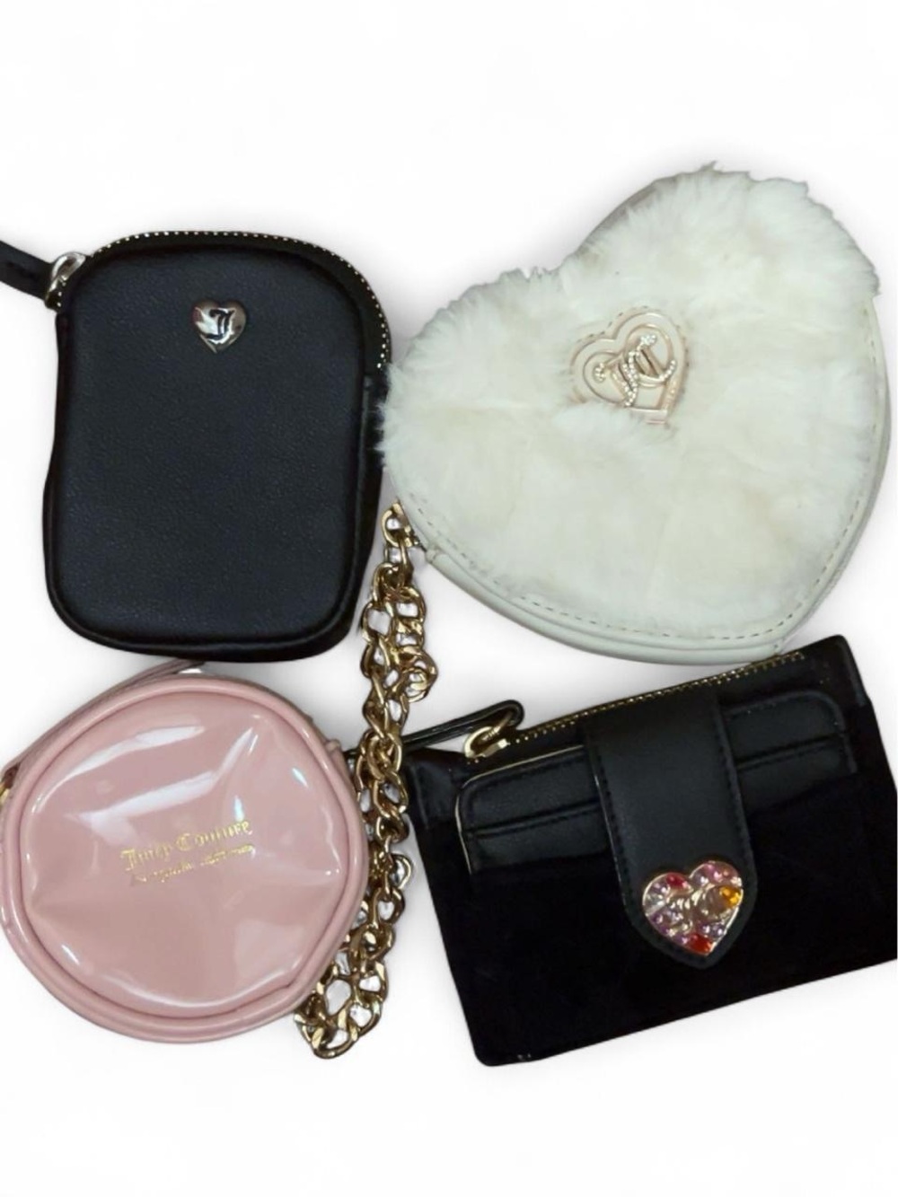Juicy Couture 4 Piece Coin Purse & Card Holder Bundle Y2K